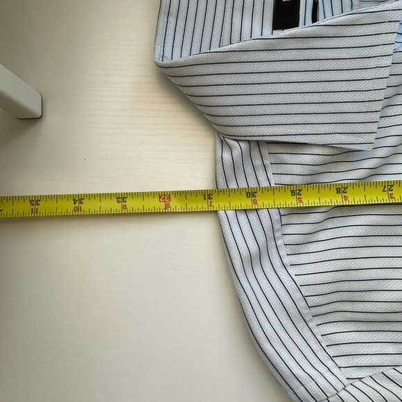 Hugo Boss 16.5 Fitted Shirt Long Sleeve Button Down Gray Grey Stripe Cotton MINT - Picture 11 of 11